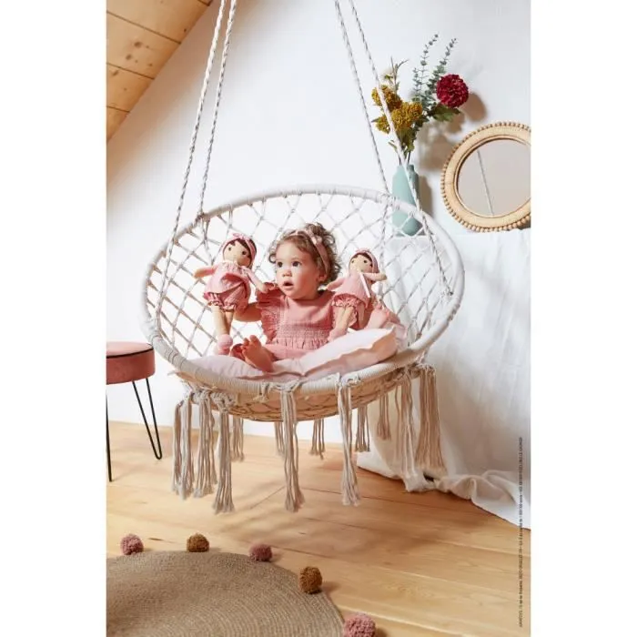 Poupée en tissu Tendresse Amandine 32 cm - Kaloo - Rose - Adaptée aux bébés dès la naissance-0