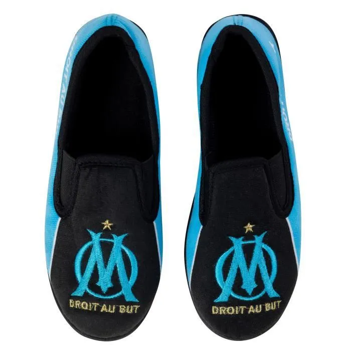 Chaussons - OLYMPIQUE DE MARSEILLE - Collection officielle - Noir - Polyester - Garçon-1