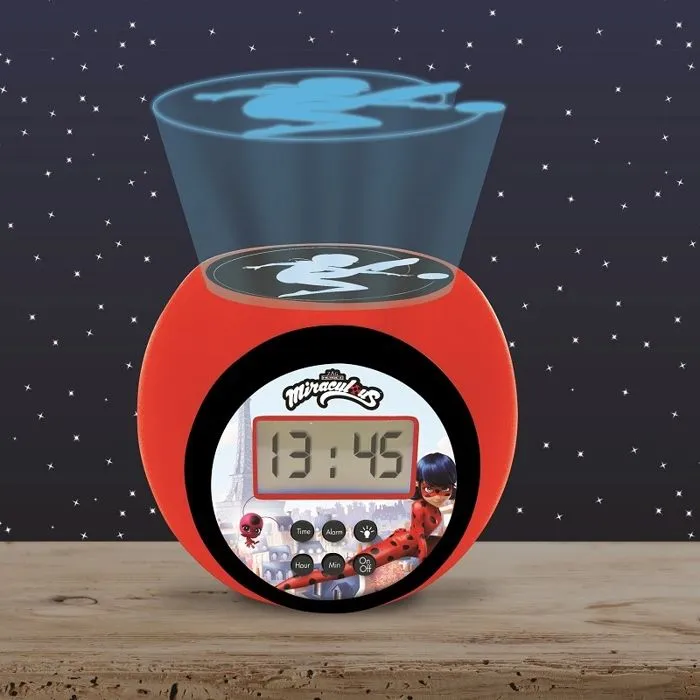 Réveil projecteur Miraculous avec minuteur-2