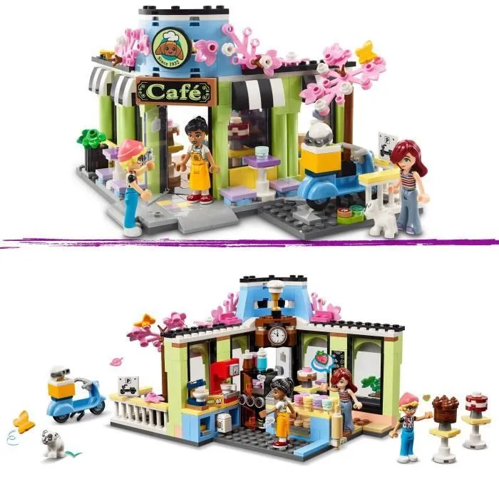 LEGO® Friends 42618 Le café de Heartlake City - Accessoires cuisine enfant, sociabilité-2