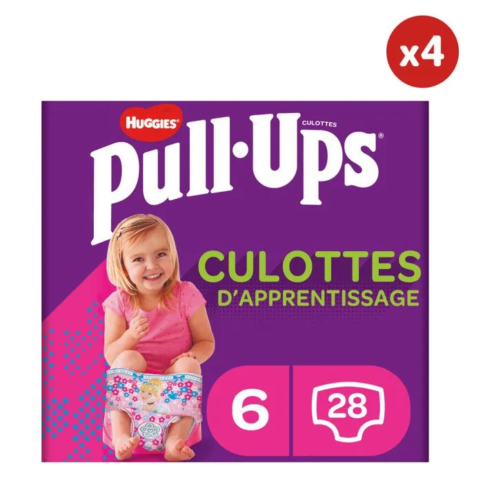 Huggies Pull-Ups Trainers Couches pour Fille 2-4 Ans (4x28)-0