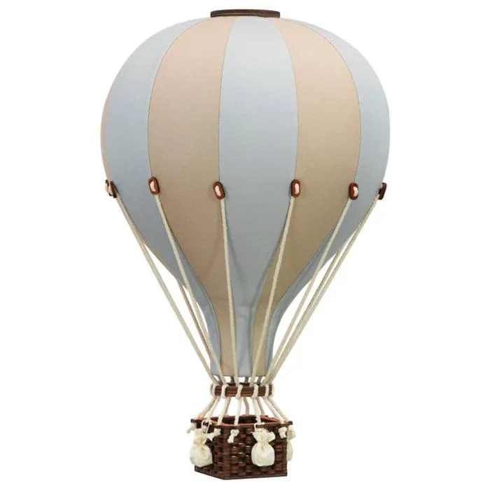 Montgolfière décorative - SEVIRA KIDS - Taille L - Beige et bleu - Objet décoratif - Enfant-0