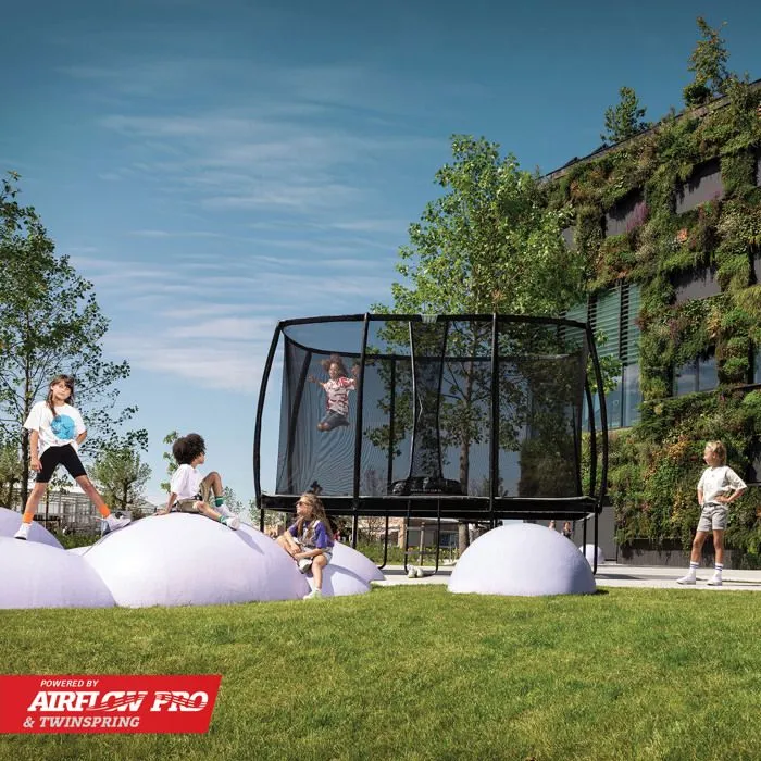 Trampoline ecologique sur pied Champion ECO 410 + filet de sécurité, BERG-1