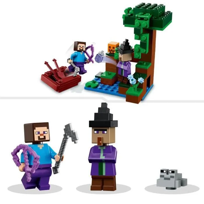 LEGO® Minecraft 21248 La Ferme Citrouille, Jouet de Maison avec Figurines Steve et Sorcière-3
