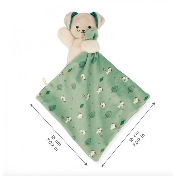 Kaloo - K226001 - Doudou Carre douceur Chien Vert - 18 cm-2