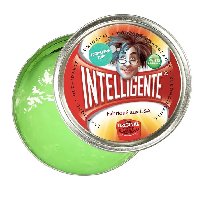 Jouet - Intelligente - Pâte Ectoplasma Fluo Vert - 80g - Change de couleur - Brille dans le noir-0