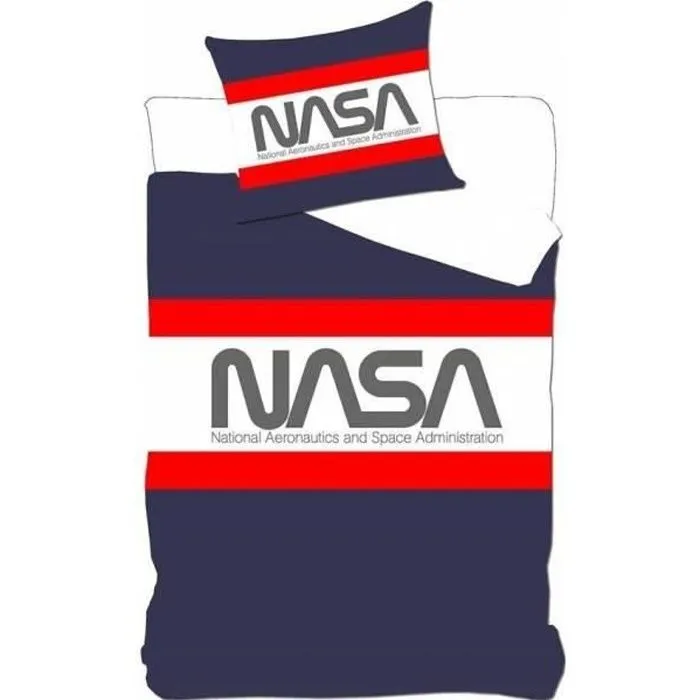 Housse de couette - NASA - 140x200 cm - 1 taie 63x63 cm - 100% microfibre - Lavable 40°C-0