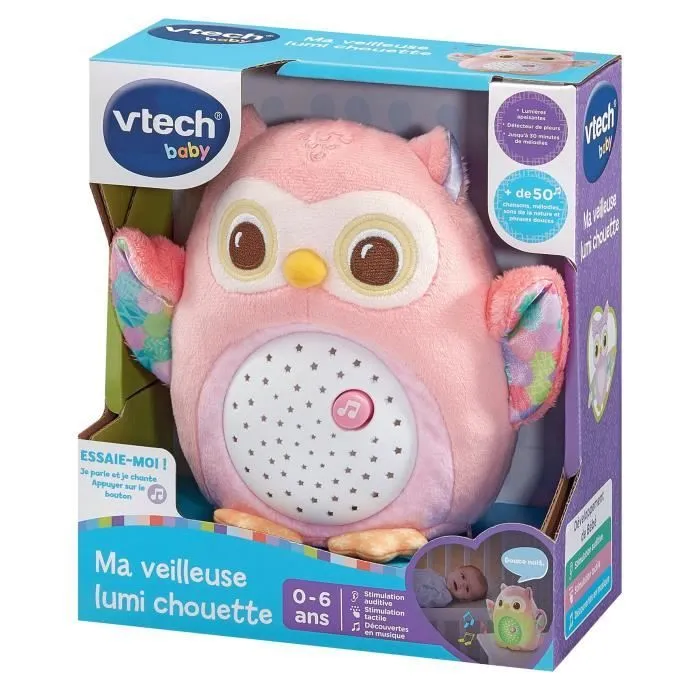 VTECH MA VEILLEUSE LUMI CHOUETTE ROSE-1