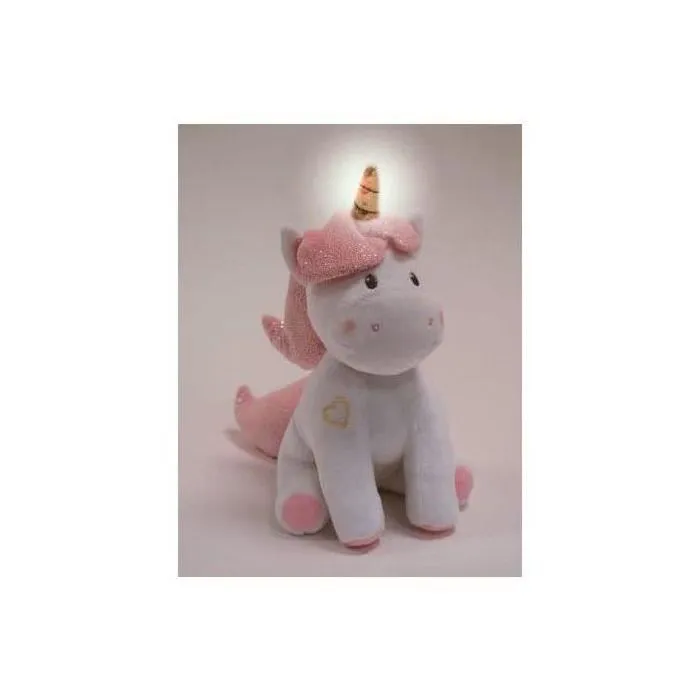 Jouet Peluche - Jemini - Luminou - Musicale et Lumineuse - Blanc Rose-1