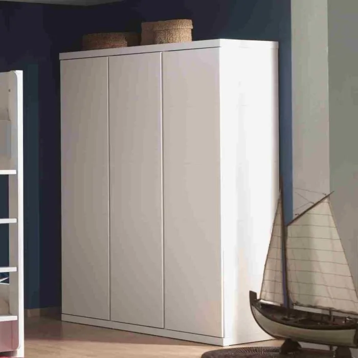Armoire 3 Portes Laquée Blanche - LARA-0