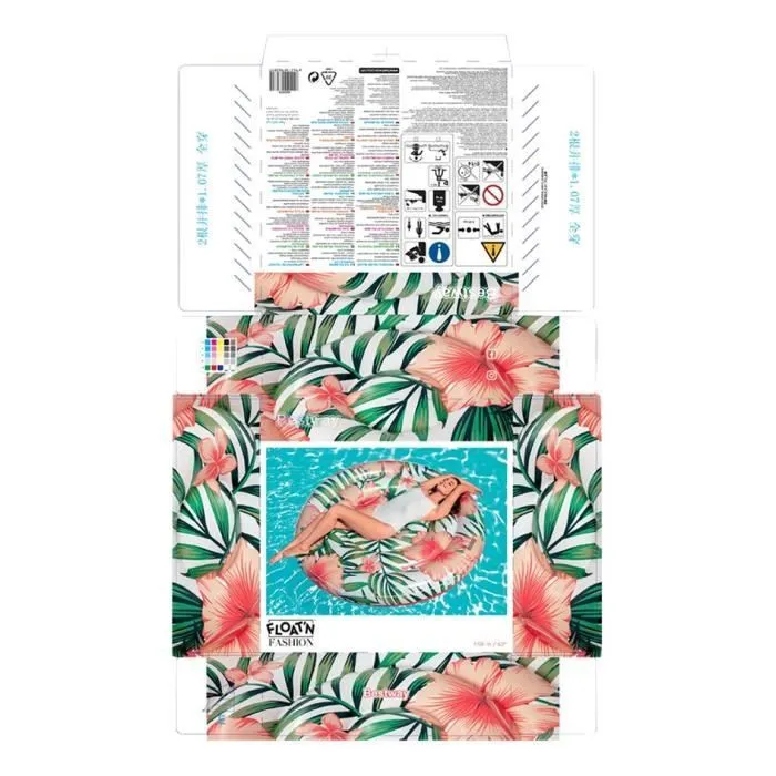 Bestway matelas gonflable Float'n Fashion Peaceful Palms Island-1