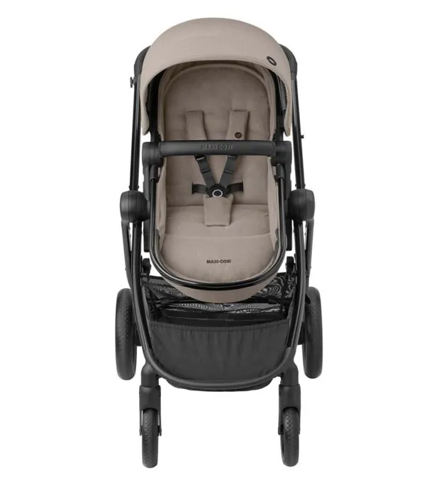 MAXI-COSI Poussette 2 en 1 Zelia 3 Luxe, nacelle intégrée, 4 roues, Truffle-4