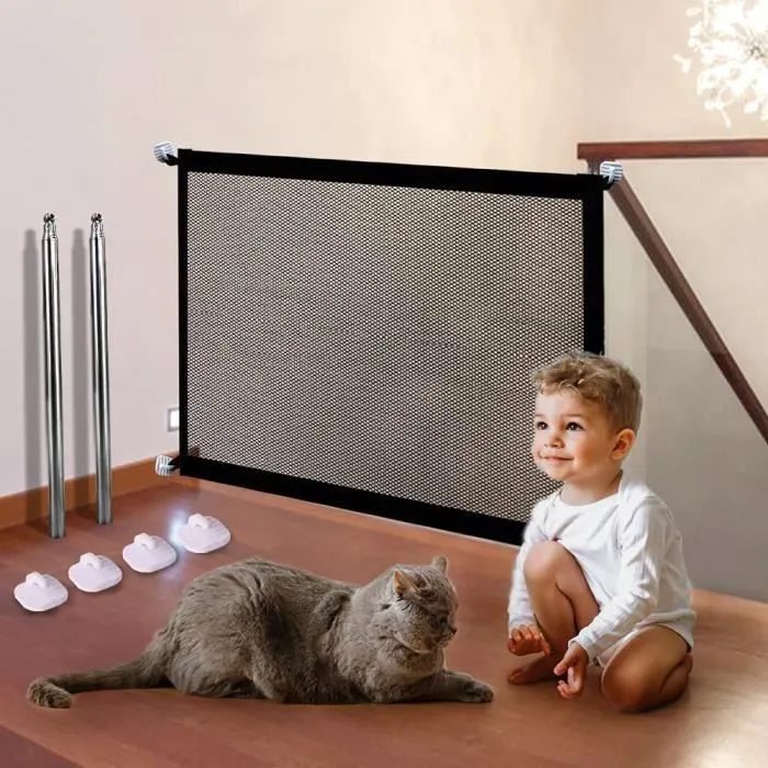 Barrière de Sécurité pour Bébés et Chiens - Marque - Modèle - Noir - Bébé - Mixte-0