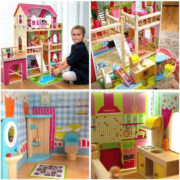 Maison pour barbie en bois online