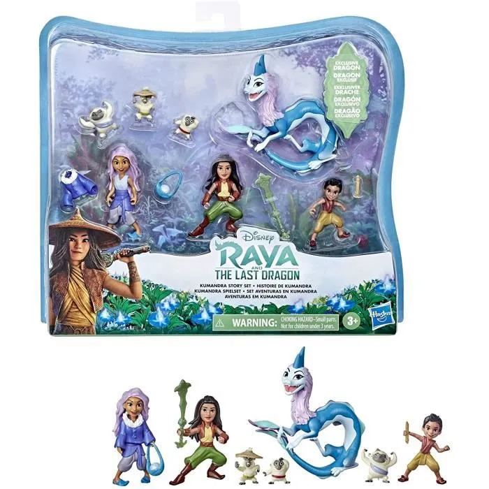 DISNEY - RAYA et le Dernier Dragon - Pack 7 mini figurines Histoire de Kumandra - Raya - Sisu - Ongis - Boun et Sisu-2