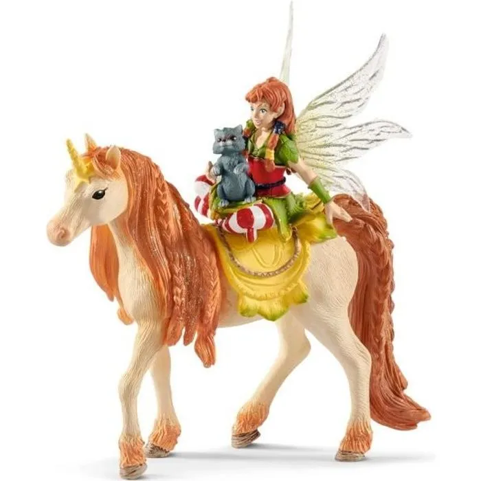 Figurine Fée Marween avec une licorne scintillante - SCHLEICH - Pour Enfant - Garantie 2 ans-0