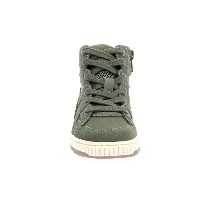 Baskets hautes - KICKERS - Kick90 - Kaki - Cuir - Enfant Garçon-4