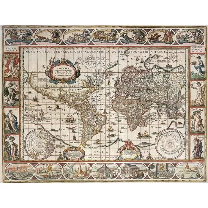 Ravensburger - Puzzle Mappemonde 1650 2000 pièces, - 16633-1