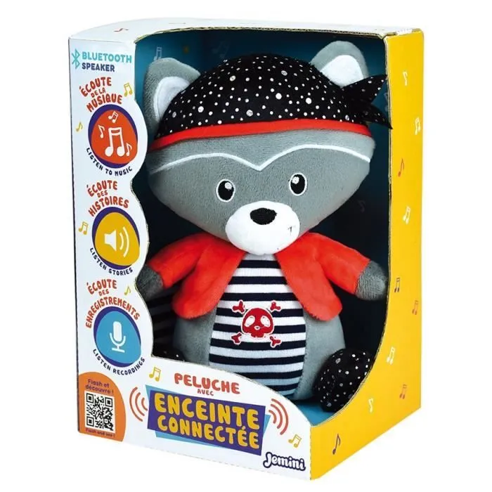Peluche - JOHN LE RATON-LAVEUR - Bluetooth - 20 cm - Enceinte connectée - Mixte-2