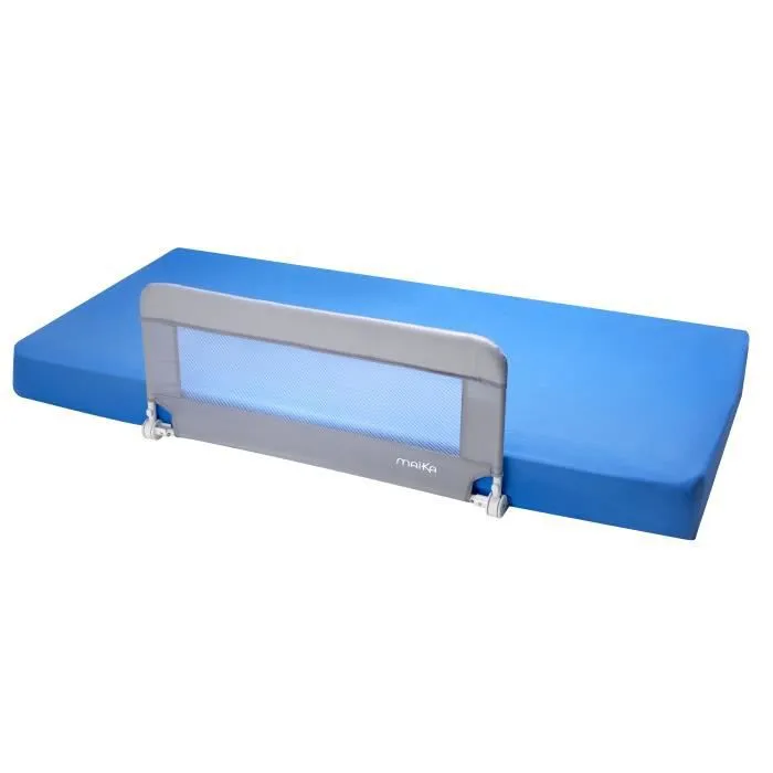 Barrière de lit pliable et déhoussable MAÏKA - 95 x 43 cm - Gris - Pour bébé de 18 mois à 5 ans-1