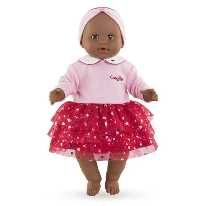 Robe et Bandeau Pétales de Cœurs - COROLLE - Pour poupon 36 cm - Rose - Enfant - Fille-1