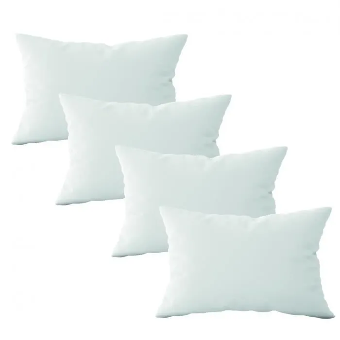 Lot de 4 oreillers, coussins de garnissage - 40 x 60 cm - Blanc - Vivezen-0
