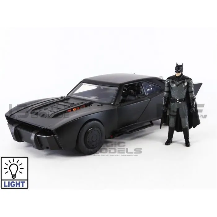 Voiture Miniature de Collection - JADA TOYS 1/18 - BATMOBILE Batmobile - The Batman 2022 - Noir-1