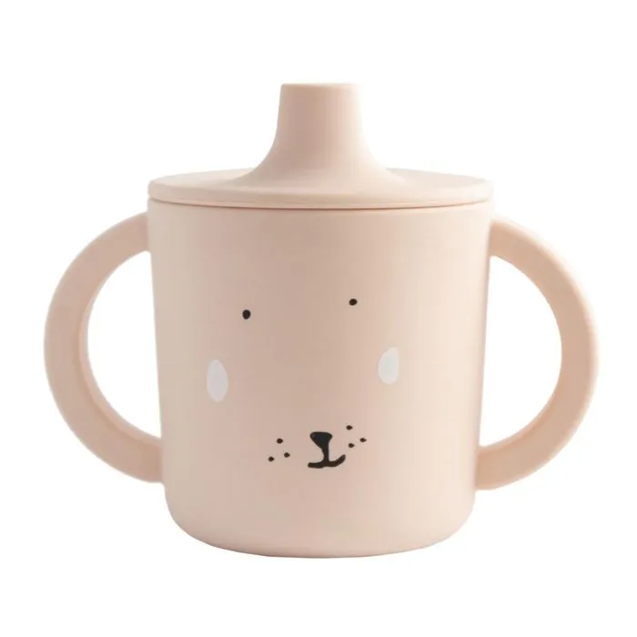 Tasse d aprentissage en silicone - Madame Lapin - Rose - Verre à bec bébé - Trixie-3
