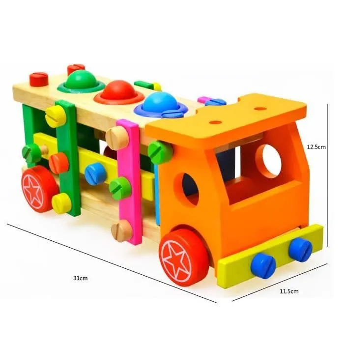 Jouet Démontage Assemblage Jeux de Construction Animé Voiture Jeep avec des Accessoires Pour Enfant Garçon Fille 3 Ans et Plus-3