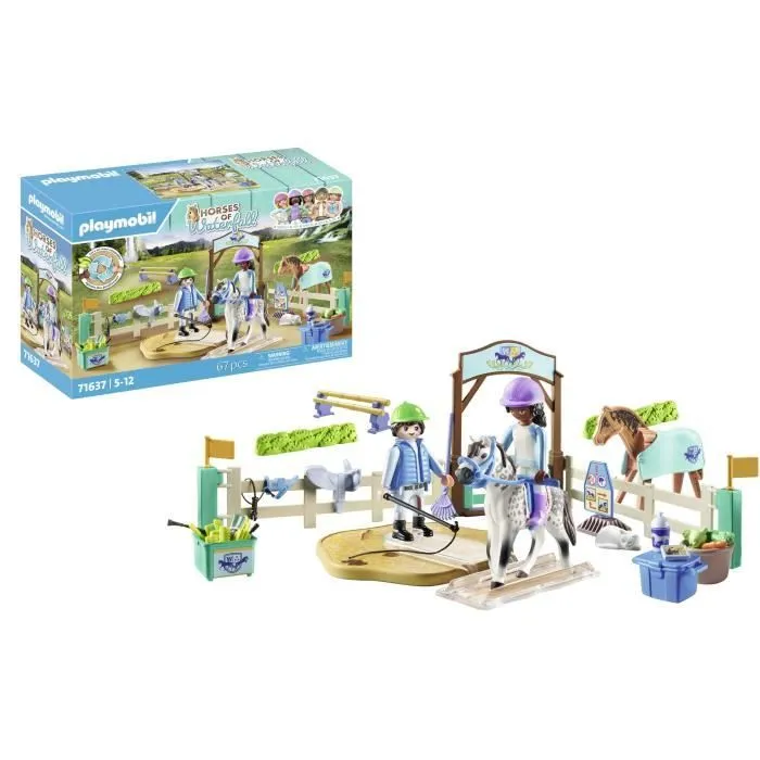PLAYMOBIL 71637 Arène d'équitation, Horses of Waterfall, 67 pièces, Dès 5 ans-0