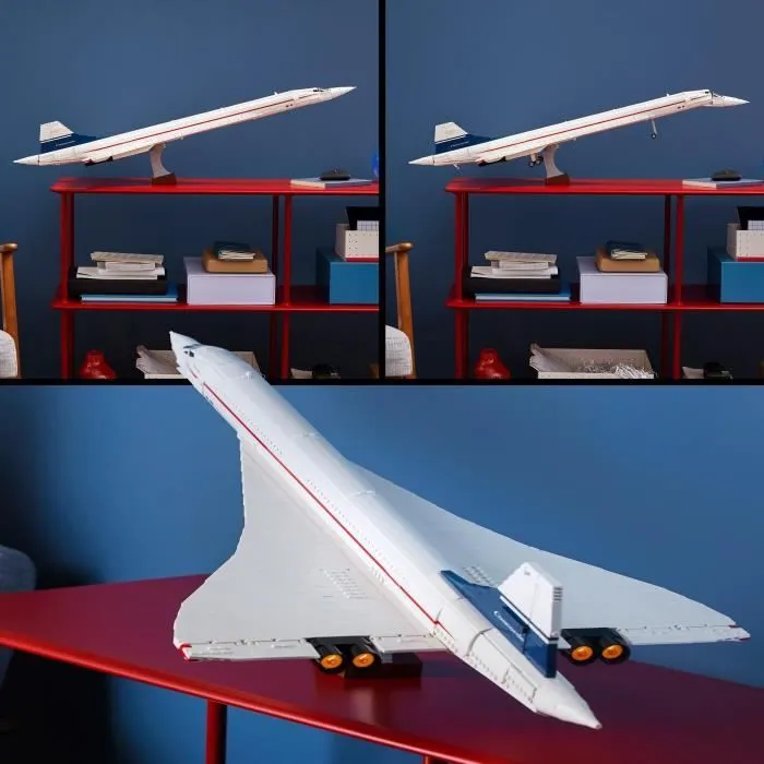 LEGO 10318 Exclu Cdiscount Icons Le Concorde, Maquette d'Avion à Construire pour les Adultes, Set de Véhicule d'Avion-5