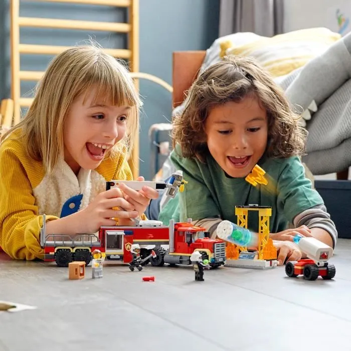 Jeu de construction LEGO® City 60282 L’unité de commandement des pompiers avec miniatures et camion de pompiers-3