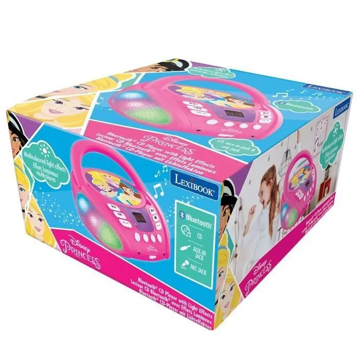 Lecteur CD Bluetooth Disney Princess avec Effets Lumineux-4