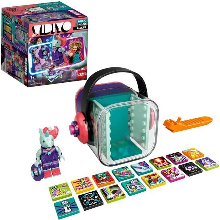 LEGO® 43106 VIDIYO™ Unicorn DJ BeatBox Créateur de Clip Vidéo Musique, Jouet Musical avec Licorne, Appli Set de Réalité Augmentée-0