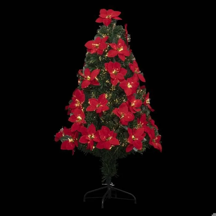 Sapin fibre optique intérieur "Riga" 50 fibres H120 + transfo Feeric lights & christmas-1
