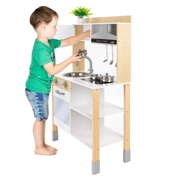 Kinderplay Cuisine Enfant, Cuisine en Bois Enfant - Cuisine en Bois pour Enfants modèles GS0061-1