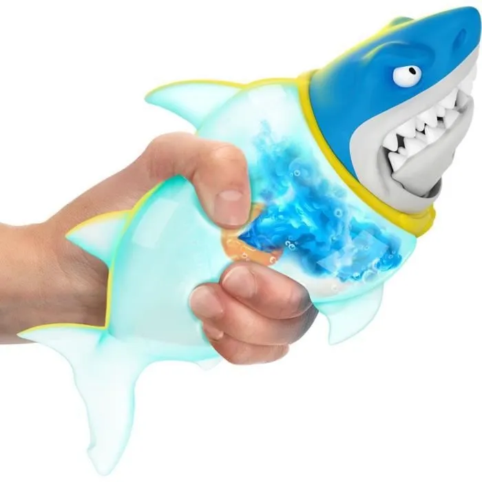 Figurine Requin Trash - MOOSE TOYS - Goo Jit Zu - Bleu - Extensible - 14 cm-1