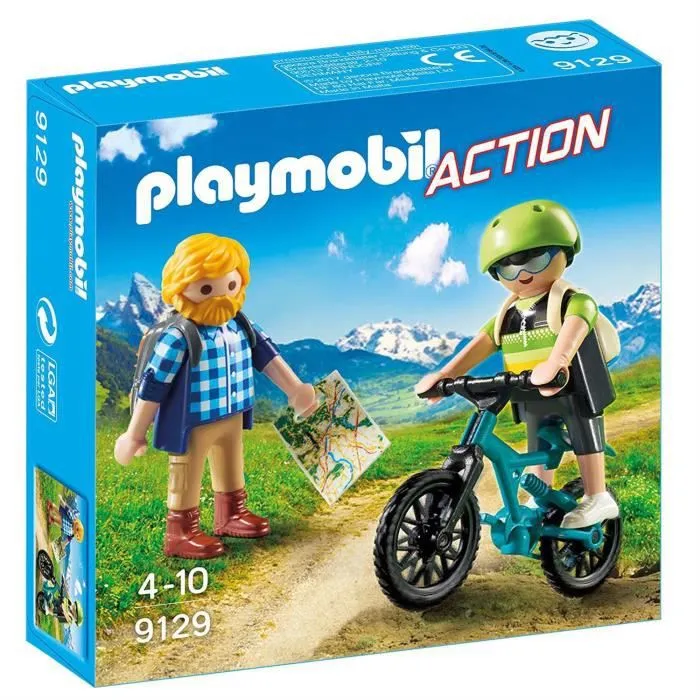 PLAYMOBIL - Randonneur et Cycliste - Action - L'Escalade - 82 g - 4 ans - Playmobil Les Secouristes-0