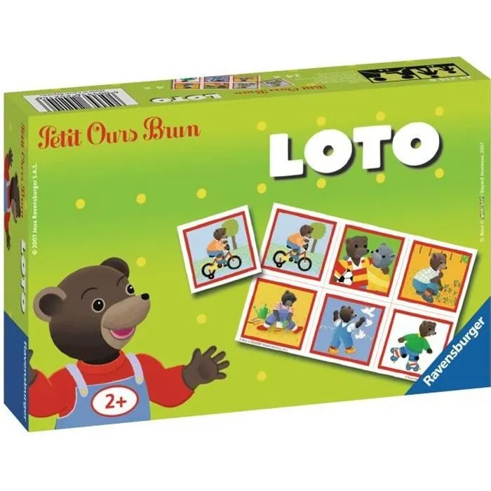 PETIT OURS BRUN Loto - Jeu éducatif classique - Ravensburger-Dès 2 ans-0