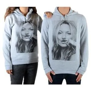 Sweat Little Eleven Paris Kate Moss HC Mixte Gris Chiné-0