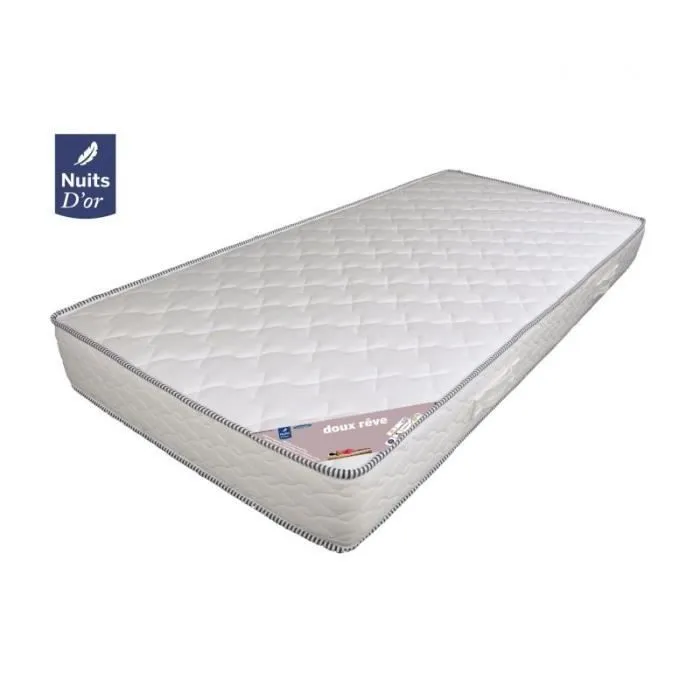 Doux rêve Matelas Densité 30 Kg/m3 - Hauteur 18 Cm - Soutien Ferme + Oreiller à Mémoire de Forme valeur 89 (90x200)-0