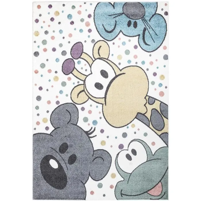 Tapis pour chambre d'enfant Animaux Drôle 190x280cm - IMAGINE - Blanc - Tapis - Intérieur - Enfant - Mixte-0