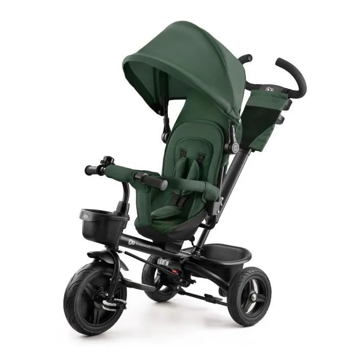 Tricycle évolutif 3 roues KINDERKRAFT Aveo - De 9 mois à 5 ans - Selle pivotante - Mystic green-0