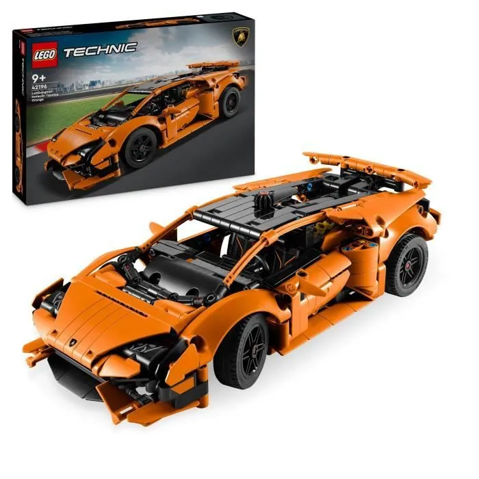 LEGO® Technic 42196 Lamborghini Huracán Tecnica orange Voiture Jouet Pour Enfant de 9 Ans-0