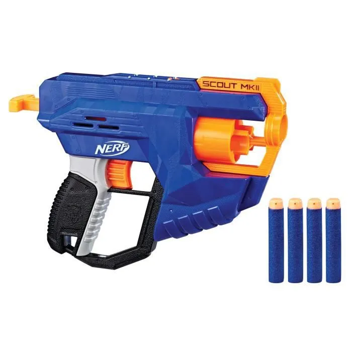 Pistolet à fléchettes - NERF - Elite Scout MKII - Multicolore - Bleu - 8 ans et plus-2