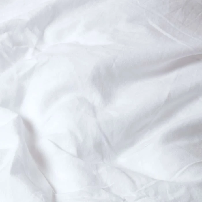 Taie d'oreiller à volants en lin lavé Blanc – 50 x 90 cm-3