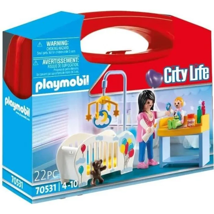 PLAYMOBIL - 70531 - Valisette Chambre de bébé - Mixte - Matériaux mixtes - 5 ans - Bébé - Multicolore-0