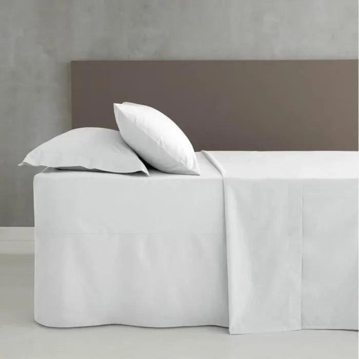 Catherine Lansfield - Drap housse Percale pour lit simple, en polycoton, infroissable, blanc, King - 150x200cm --1