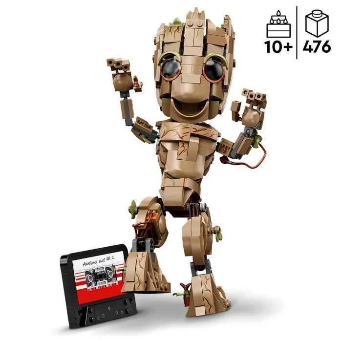 LEGO 76217 Marvel Je s'Appelle Groot, Jouet Marvel et Figurine Bébé Groot, Film Les Gardiens de la Galaxie 2, Enfants Dès 10 Ans-1