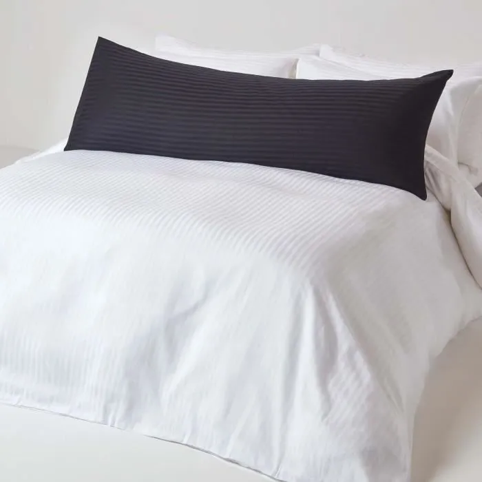 Taie d'oreiller - Coton égyptien - Noir - 50 x 140 cm - Ultra absorbant - Hypoallergénique-1